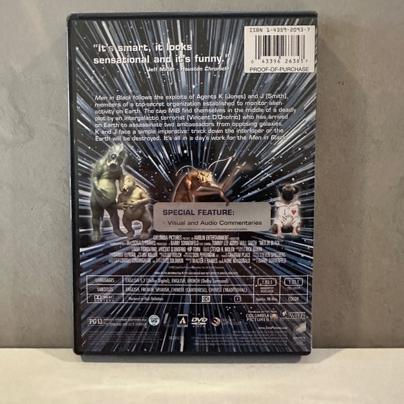 Men In Black DVD Movie Will Smith - Picture 2 of 3